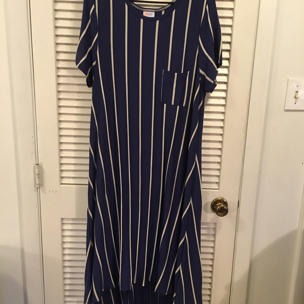 LuLaRoe Navy Stripes Carly